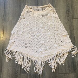 Crochet knit poncho/skirt
